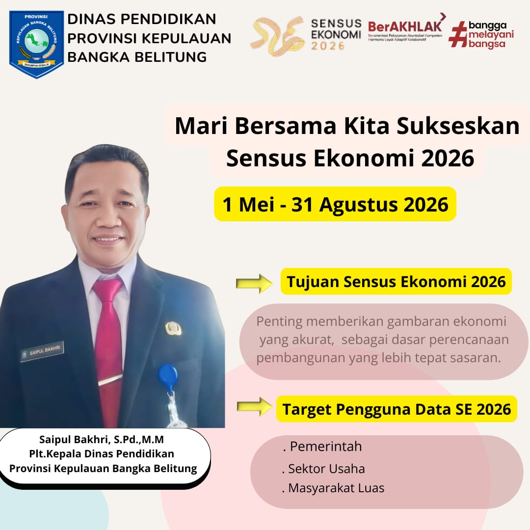 YOO SEPERADIKK....KITA BERSAMA SUKSESKAN SENSUS EKONOMI 2026