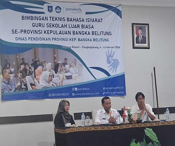Dindik Babel Tingkatkan Kompetensi Guru SLB lewat Bimtek Bahasa Isyarat