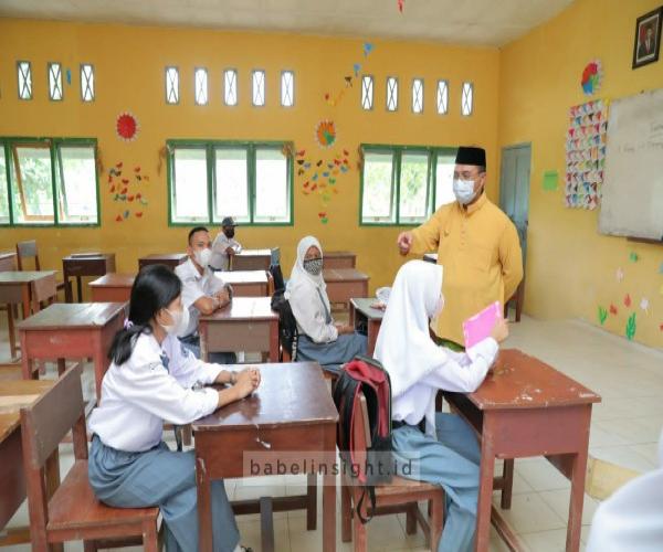 Gubernur Babel Pantau PTM Di Simpang Teritip
