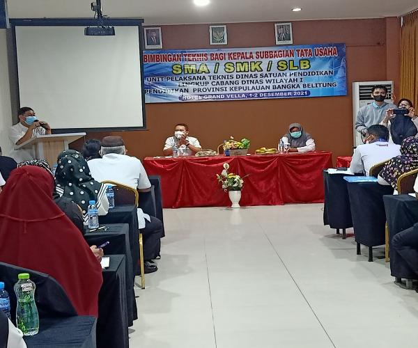 UPT. Cabdin Wilayah I Pendidikan Gelar Bimtek Tata Usaha SMA dan SLB