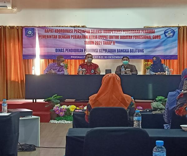 GTK Dindik Babel Persiapkan Seleksi Kompetensi Pengadaan P3K JF Guru Tahap II