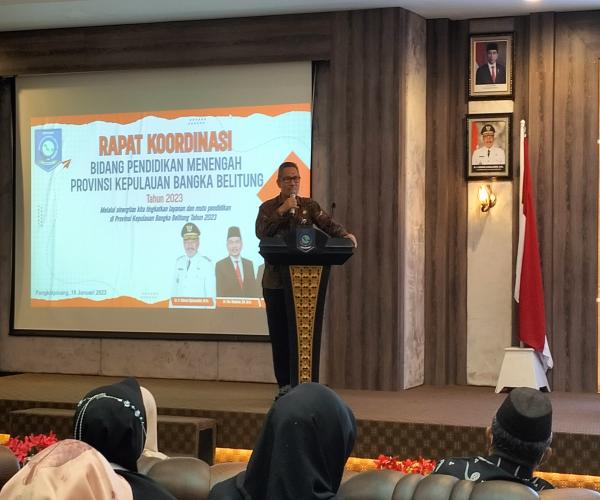 Rapat Koordinasi Pembinaan Tenaga Kependidikan Jenjang SMA/SMK/SLB se-Babel Tahun 2023