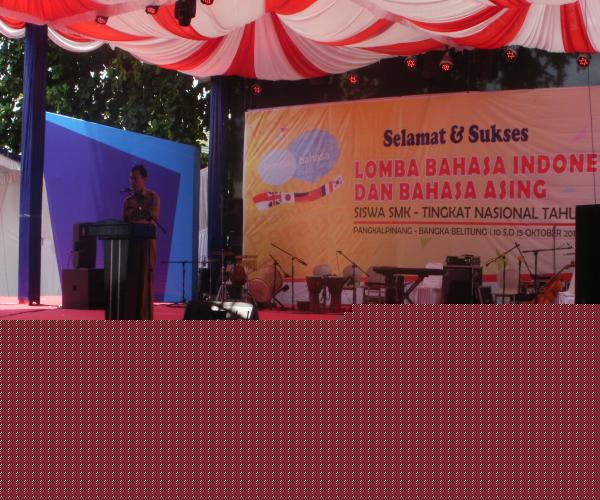 Lomba Debat Bahasa Indonesia dan Bahasa Asing Tingkat Nasional 2016 berkumandang di Langit Negeri Serumpun Sebalai Babel