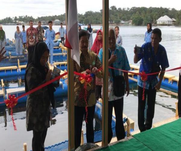 Kadis Pendidikan Babel Resmikan Rumah Jaga Keramba Jaring Apung