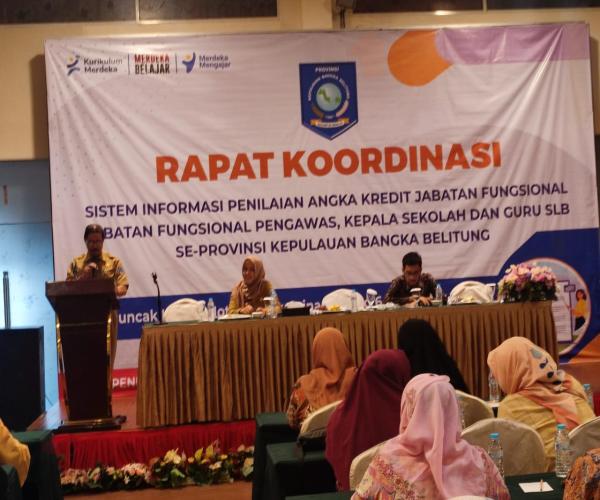 Dinas Pendidikan Babel Gelar Rakor Penilaian Angka Kredit 