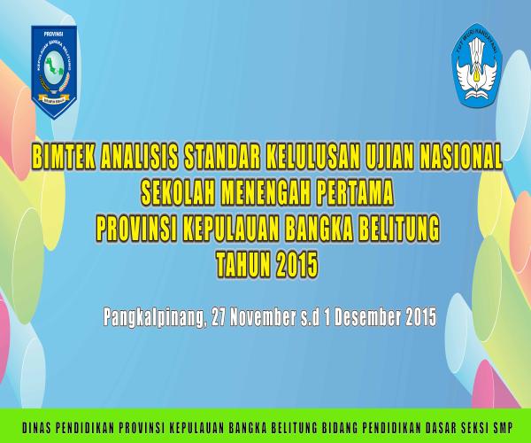 Bahan Materi Bimtek Analisis UN SMP Tahun 2015