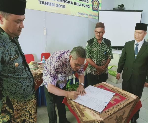 Serah Terima Jabatan Baru Kepsek SMA N 1 Pangkalpinang Udik Ripul 