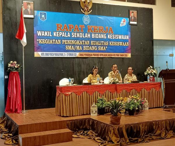 Disdik Gelar Rapat Kerja Wakasek Bidang Kesiswaan  Jenjang SMA/MA