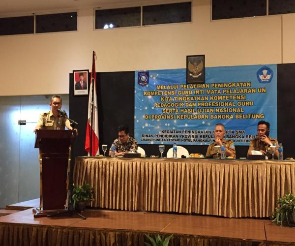 45 Guru SMA se-Babel, Ikut Pelatihan Kompetensi Guru Inti Mata Pelajaran UN